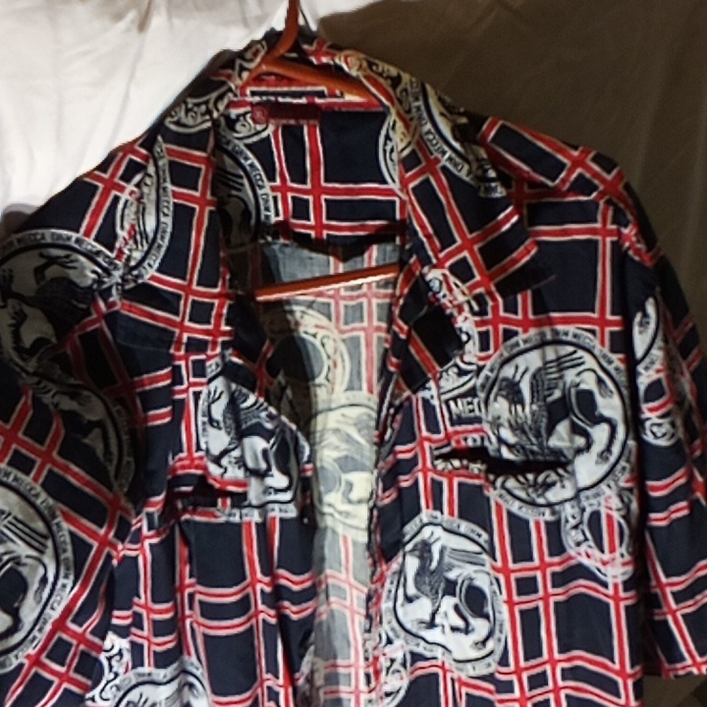 Mecca short sleeve casual button down trendy